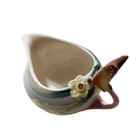 RARE Franz Porcelain Collection "Papillon Butterfly" Creamer & Sugar Set - Picture 5 of 11